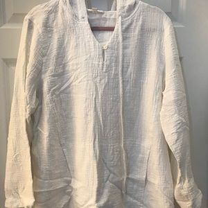 White Pure Jill hooded shirt